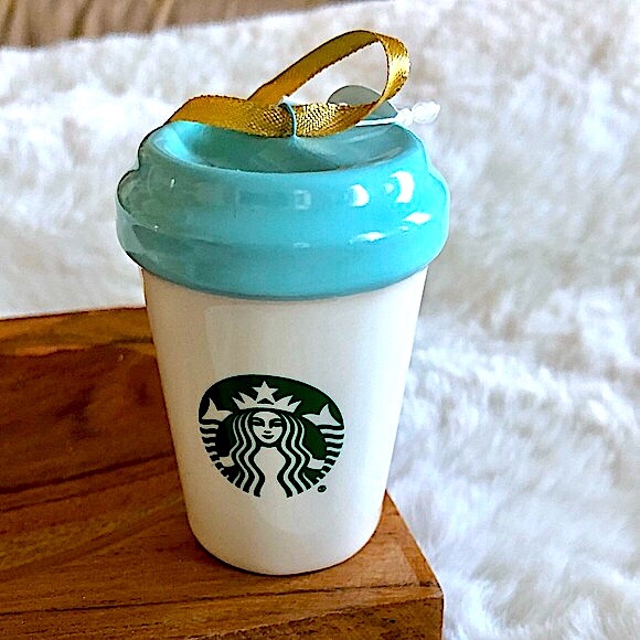 Disney Parks Starbucks Epcot Mini Tumbler Ceramic Christmas Ornament - Picture 4 of 5